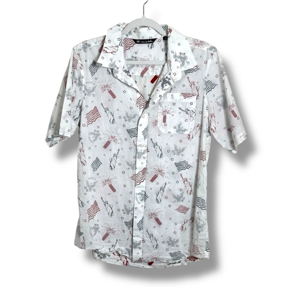 Travis Mathew Other - Travis Mathew Americana 4th of July Button Down Short Sleeve Shirt Size Medium